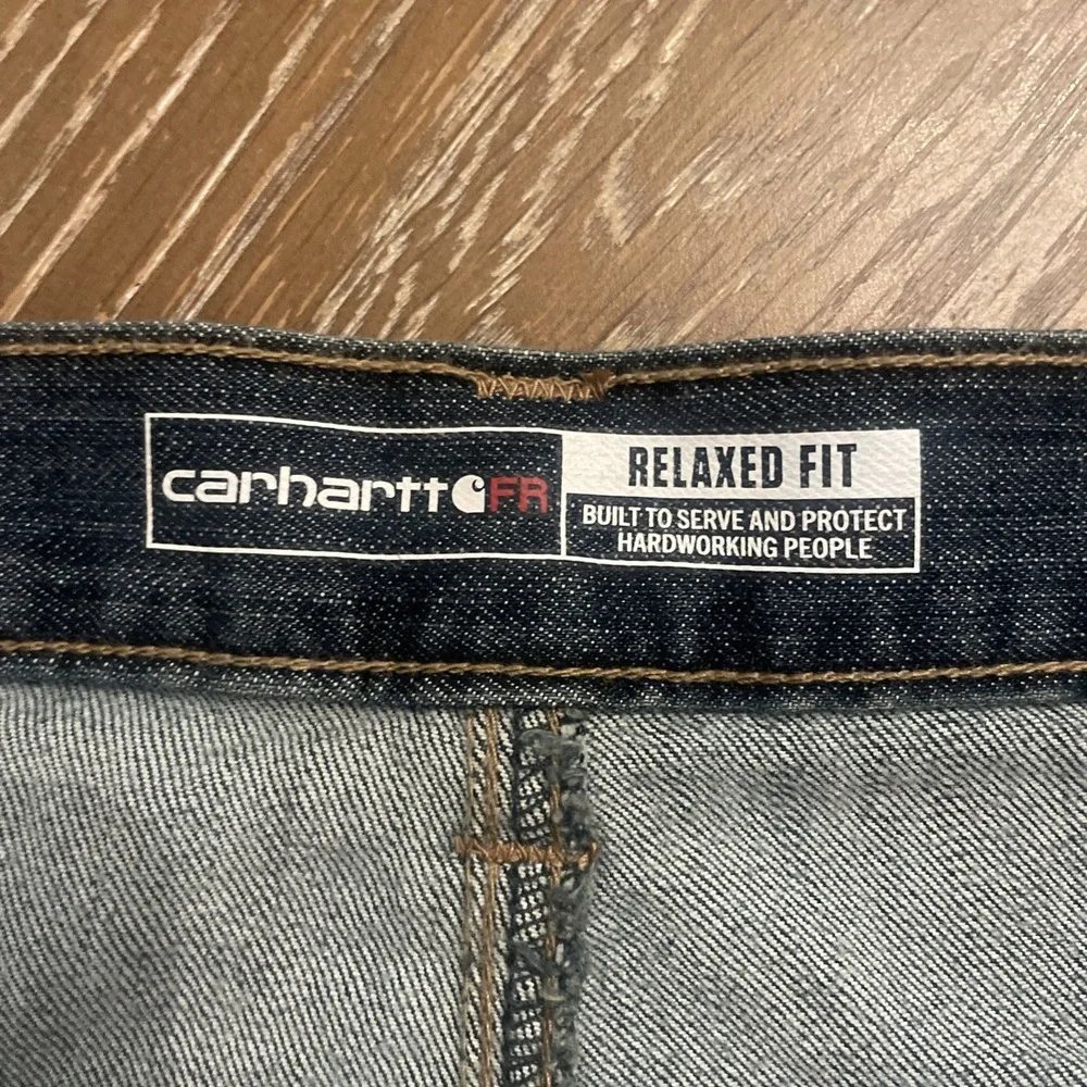 NWT Carhartt FR Jeans 50x30 Blue Denim Workwear Relaxed Fit Straight Leg Mens‎